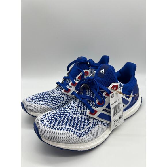 adidas Ultraboost 1.0 Cloud White Royal Blue Running Shoes IH3018 Men's Size 7.5 - Picture 6 of 12